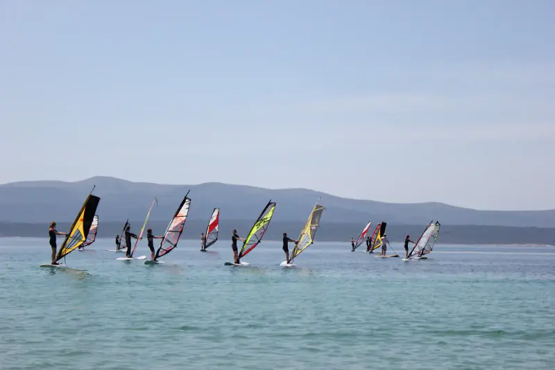 Windsurfers off Bol